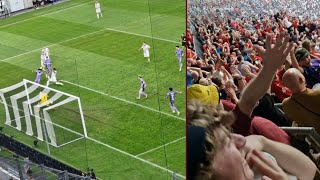 SALAH GOAL SEALS THE WIN AS LIVERPOOL FANS SING POOR SCOUSER TOMMY  LASK 13 LIVERPOOL [upl. by Orfinger]