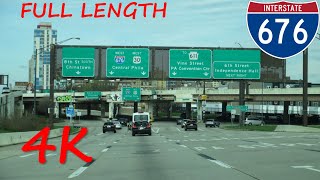 ⁴ᴷ Interstate 676 Philadelphia PACamden NJ westbound 4K VIDEO [upl. by Mraz131]