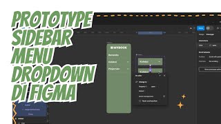 Cara Membuat Prototype Sidebar Dropdown Menu di Figma figma design figmatutorial prototype [upl. by Neb]