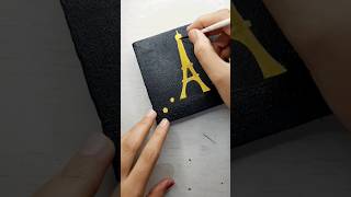 Eiffel Tower Painting Tutorial  Acrylic Painting eiffeltower painting art shorts drawing [upl. by Charlotte]