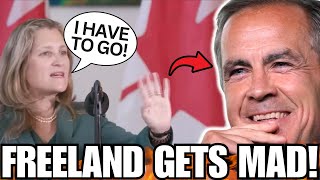 Freeland RUNS AWAY From Media When Asked About Mark Carney [upl. by Furr]