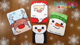 DIBUJA TUS TARJETAS  TARJETAS SUPER FÁCILES DE NAVIDAD  DIY  Easy Christmas Cards [upl. by Kancler]