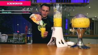 Screwdriver Cocktail in beer tower [upl. by Mireielle]