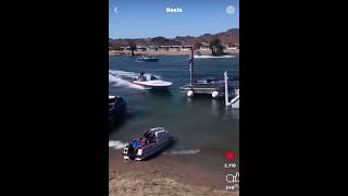 Jet Boat Crash at Road Runner This is what happens when you loose power in a jet no steering [upl. by Aelem280]