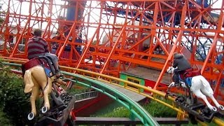 Steeplechase center track onride HD POV Pleasure Beach Blackpool [upl. by Lienhard]