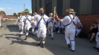 Jockey Morris dance quotThe Banks of the Leequot at Bromyard Folk Festival 2023 [upl. by Anaujat]