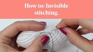 How To Invisible Stitching Slip Stitch  Ladder Stitch [upl. by Wojak612]