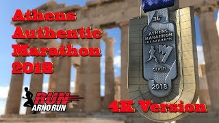 Athens Authentic Marathon 2018 4K Version [upl. by Atirb]