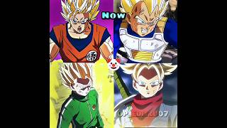 Dragon Ball Then ☠️ DBS Vs DBZ dbs dbz anime shorts goku vegeta gohan trunks trading [upl. by Maidy]