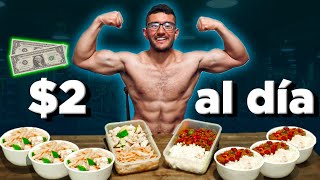 GANA MASA MUSCULAR CON 2 DÓLARES AL DÍA  MEAL PREP SEMANAL menos de 10 en total [upl. by Maddox]