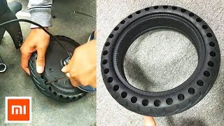 Xiaomi mijia m365 electric scooter how to change hollow tire RisoFan [upl. by Suki635]