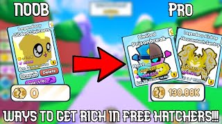 🤑💸HOW TO GET RICH FAST IN FREE HATCHERS🤑💸 [upl. by Kozloski]