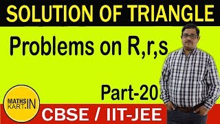 Problems on Escribed Circles or ExCircles  Solution of Triangle  PART20  CBSEJEE Maths [upl. by Daryn]