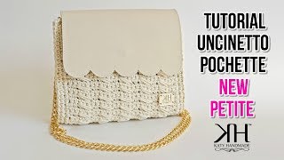 TUTORIAL BORSAPOCHETTE UNCINETTO quotNew Petitequot Maglia obliqua CROCHET ♡ Katy Handmade [upl. by Gnouh779]