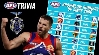 Naming Every Brownlow Runner Up Since 2000 AFL Trivia [upl. by Nytsirhc685]