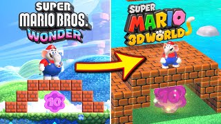 Super Mario Bros Wonder REMADE in Super Mario 3D World  Bowsers Fury [upl. by Ailemor597]