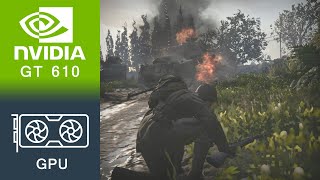 Call Of Duty WWII Gameplay GeForce GT 610 [upl. by Adnuhsar]