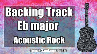 Eb major Backing Track  E flat  Acoustic Slow Rock Guitar Jam Backtrack  TS 83 [upl. by Ellevehs]