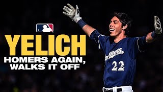 Yelich goes deep delivers walkoff [upl. by Dysart]