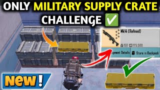 ONLY MILITARY SUPPLY CRATE CHALLENGE 🤪 PUBG METRO ROYALE CHAPTER 21 [upl. by Eelah]