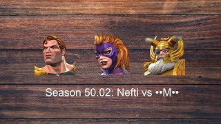 MCOC Alliance War 5002 Nefti vs ••M•• [upl. by Rovert896]