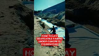 How to Install Geotextile Fabric Under Concrete Foundation  Moisture Protection shorts foryou [upl. by Ellehsad]