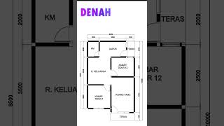 Denah rumah minimalis 6x10 [upl. by Novah723]