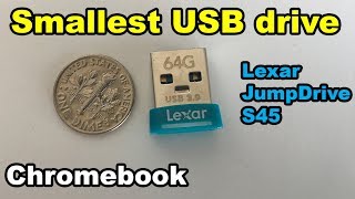 ✅ Smallest USB flash thumb drive for Chromebook Lexar JumpDrive S45 [upl. by Vaasta]