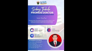 Sidang Promosi Doktor RAHWAN AHMAD [upl. by Rostand]