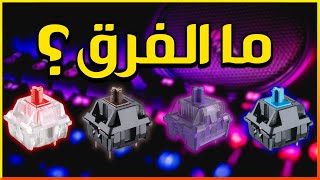 ما الفرق بين الوان السويتشات ؟  Blue vs Red vs brown switches  سويتشات الكيبورد الميكانيكال ⌨ [upl. by Elmore393]