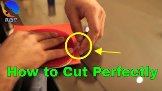 How to Cut Table Tennis Rubber Perfectly [upl. by Paris]