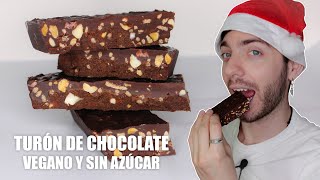 TURRÓN DE CHOCOLATE SALUDABLE 🎅 VEGANO Y SIN AZÚCAR 🎄 NAVIDAD SALUDABLE PARTE 9 [upl. by Nivlac882]