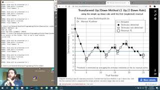 Auditory psychophysics using Python and Psychopy  Video 7 Staircase estimation of threshold [upl. by Atsirak]