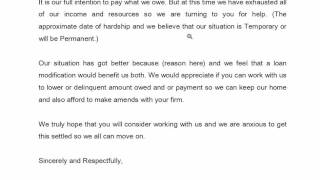 Loan Modification hardship letter [upl. by Larimor]