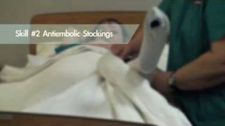 CNA Skills Antiembolic Stockings Ted Hose [upl. by Ohcirej]