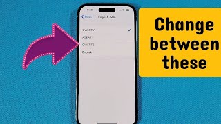 how to change between qwerty azerty and qwertz keyboard on iPhone 14 Pro keyboard iOS 16 [upl. by Ann]