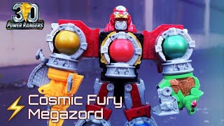 Cosmic Fury Megazord Toy Review Power Rangers Season 30 [upl. by Eicyal]