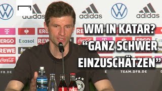 Katar quotAuch in Deutschland gibt es Menschenrechtsverletzungenquot Thomas Müller über die WM 2022 [upl. by Mathis271]