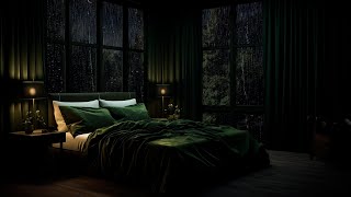 Strangely Relaxing In The Green Rain By The Window  Relieve Anxiety Reduce Stress And Sleep Well [upl. by Swain27]