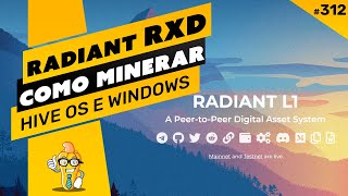 â›ï¸ðŸ’° COMO MINERAR A MOEDA RADIANT RXD  PASSO A PASSO  HIVE OS E WINDOWS [upl. by Nepil]