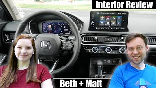 2022 Honda Civic Touring Interior Review Beth and Matt [upl. by Renferd]