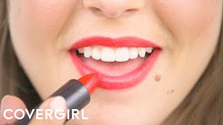 Perfect Red Lipstick Makeup Tutorial  COVERGIRL [upl. by Oinimreh]