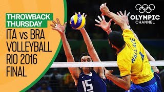 Italy vs Brazil – Mens Volleyball Gold Medal Match at Rio 2016  Throwback Thursday [upl. by Whitehouse]