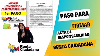 🟢Paso a Paso para Firmar El Acta de Compromiso 2024 Renta Ciudadana [upl. by Daisy]