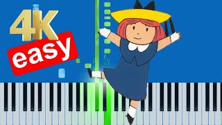 Madeline Theme Song Slow Easy Medium Piano Tutorial 4K [upl. by Jaella]