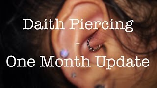 Daith Piercing  One Month UpdateMigraines Swelling Pain NativeBeauty [upl. by Oilisab]