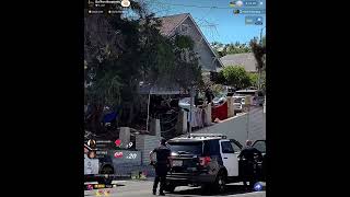 729 tt audit happening now Los Angeles California robbery suspect with hatchet standoff [upl. by Alya]