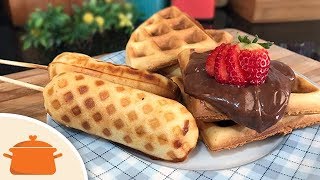 Como Fazer Massa para Crepe e Waffle [upl. by Ehcropal]