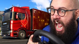 UOMO con FOGLIO ROSA GUIDA PERICOLOSAMENTE su EURO TRUCK SIMULATOR [upl. by Luz]