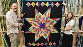 FREE PATTERN  One Jelly Roll  Lone Star Quilt [upl. by Acisset]